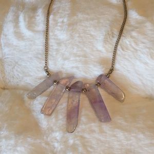 Faux amethyst necklace